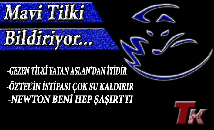 MAVİ TİLKİ "ÖZTEL’İN İSTİFASI ÇOK SU KALDIRIR NEWTON BENİ HEP ŞAŞIRTTI"