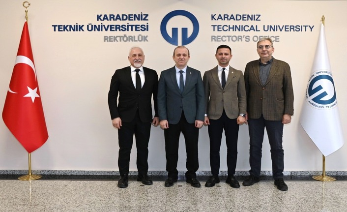TEV HEYETİ, KTÜ REKTÖRÜ PROF. DR. ÇUVALCI’YI ZİYARET ETTİ