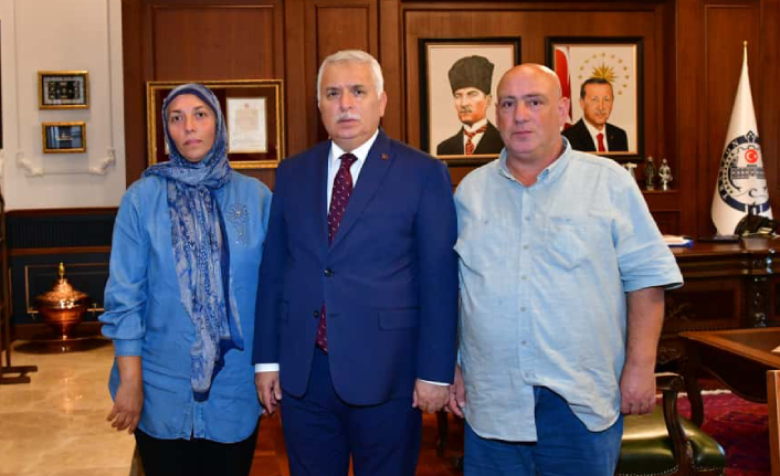 ŞEHİDİMİZ BERAT MECİT DAY’IN AİLESİNİ MAKAMINDA AĞIRLADI