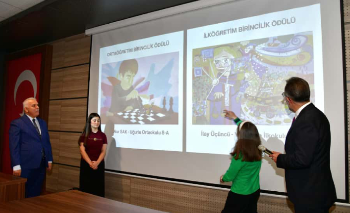 ÇOCUKLARIN ADALET TEMALI RESİMLERİ SERGİLENDİ