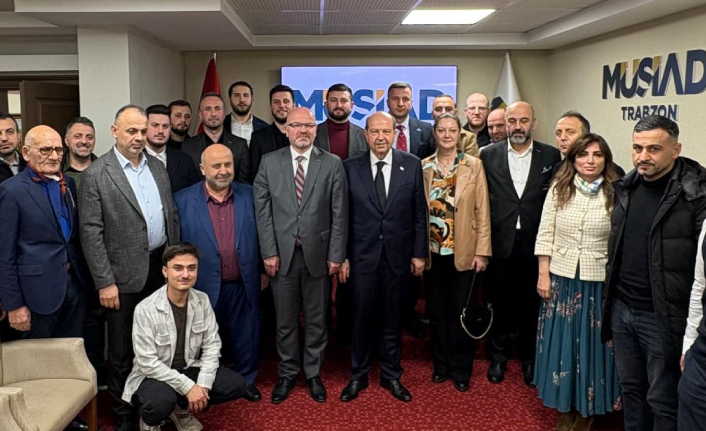 KKTC ESKİ CUMHURBAŞKANI ERSİN TATAR MÜSİAD TRABZON ŞUBESİNİ ZİYARET ETTİ