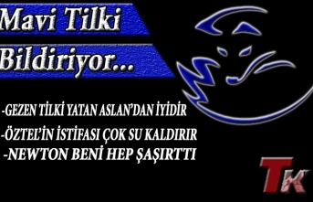 MAVİ TİLKİ "ÖZTEL’İN İSTİFASI ÇOK SU KALDIRIR NEWTON BENİ HEP ŞAŞIRTTI"