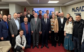 KKTC ESKİ CUMHURBAŞKANI ERSİN TATAR MÜSİAD TRABZON ŞUBESİNİ ZİYARET ETTİ