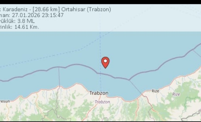 SABAH SAATLERİNDE TRABZON'DA DEPREM MEYDANA GELDİ